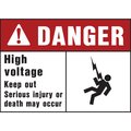 Hy-Ko Danger High Voltage Sign 10" x 14", 5PK, A00401 A00401